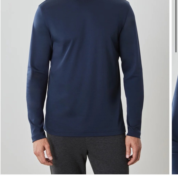 “Blue Night” Navy Robert Barakett long sleeve shirt size large. Worn once - Picture 5 of 5